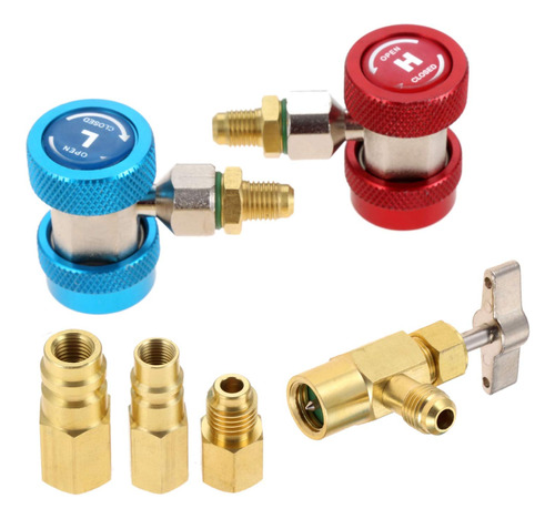 R134a Adaptador Acoplador Rapido Ajustable Ca Baja Grifo