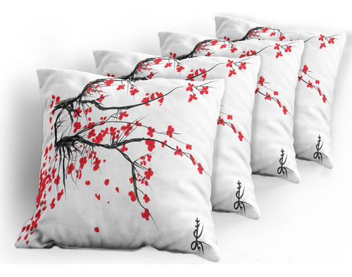Ambesonne Nature Throw Cushion Cushion Case Pack Of 4, Sakur