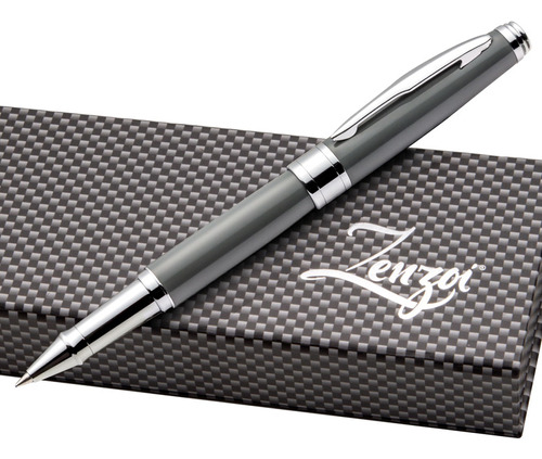 Zenzoi Elegant Pen - Bolígrafo Ejecutivo Gris. Tinta De Gel