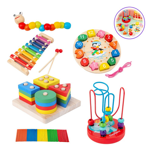 Paquete Didáctico Infantil Estimulación Temprana 6 Piezas