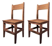 Comprar Kit 2 Sillas Living Comedor Moderno Madera Maciza Sajo Estructura de la silla Cedro Asiento Cedro