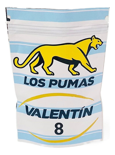 Bolsa Zipper Personalizada Reutilizable X 25 Pumas 