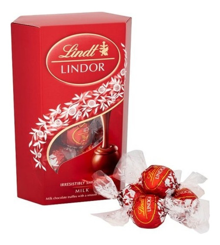 Lindt Lindor Bombons Chocolate Ao Leite Recheio Cremoso 200g