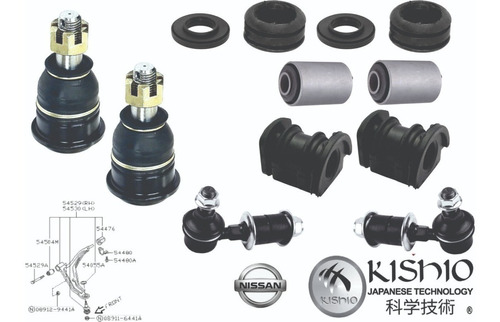 Kit Rotulas Bases Bujes Estabilizador Nissan Tsuru Ii 88-91