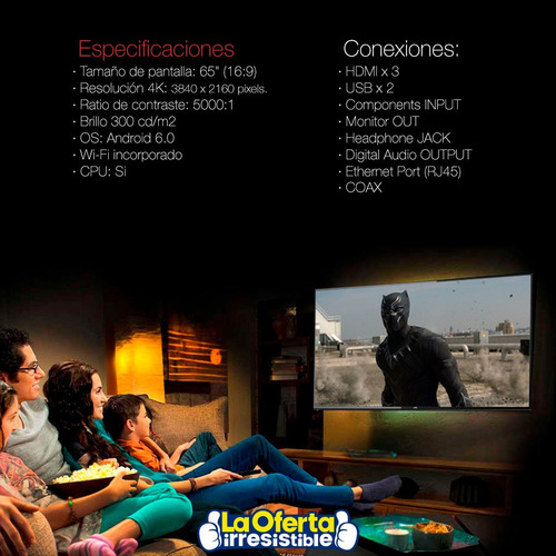 Smart Tv 65' 4k Ultra Hd Jvc Quad Core Gtía 3 Años Loi