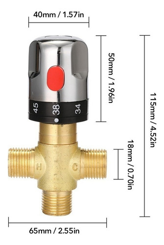 Válvula De Mezcladora Termostática Ajustable Al Baño