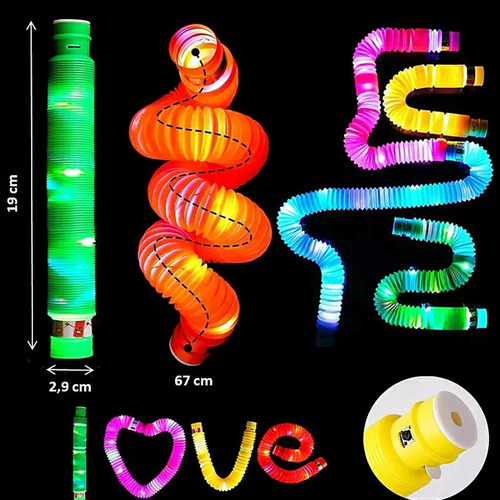 De Kit 12 Poptube Fidget Toy Pop It Fun Sensory With