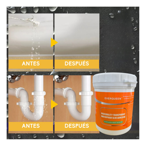 Tapagotera Sellador Impermeabilizante Líquido 300g Eq Transparente