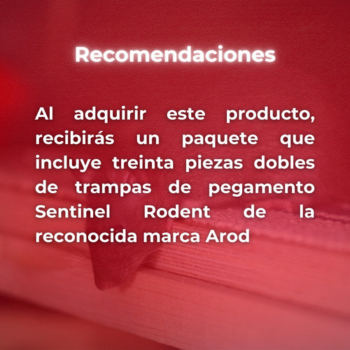 Trampa Ratas Sentinel Rodent Arod 30 Pzas Dobles