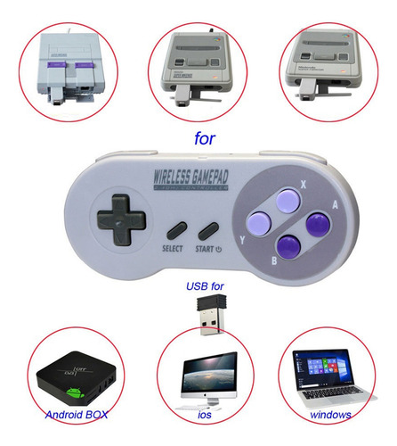 Controlador De Juego Para Snes Mini Pc Windows Ns Switch Col