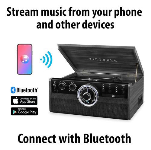 Tocadiscos 6 En 1 Victrola Empire Mid-century Con Bluetooth