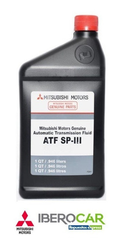 Imagen 1 de 4 de Aceite Atf - Sp Ill Original Mitsubishi Quarts 946 Ml.