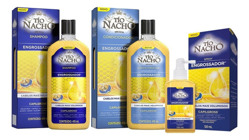 Tio Nacho Kit Engrossador Shampoo + Condicionador 415+ Spray