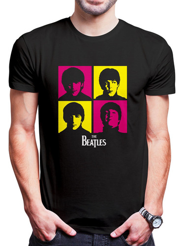 Polo Varon The Beatles Pop Art (d0222 Boleto.store)