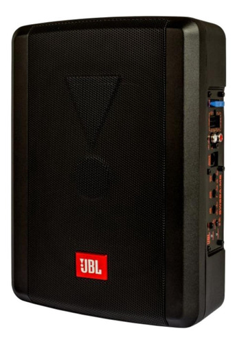 Subwoofer Slim Jbl Potenciado Sw68a-ms 8x6 Auto/camioneta. Color Negro