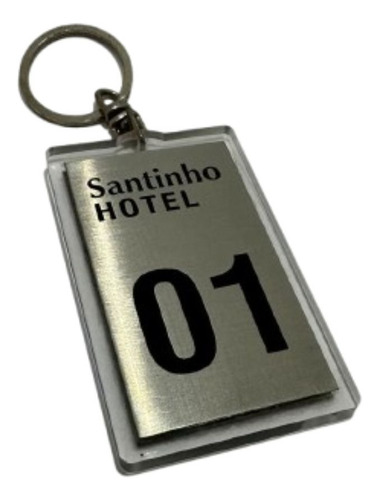 Chaveiro Personalizado Pousada Hotel Chalés Acrilico E Inox