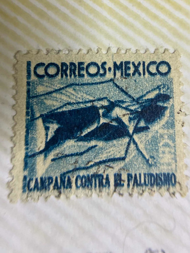 Sello Postal México 1948 Paludismo 