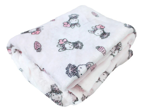 Cobija Para Bebe Calientita Frazada Suave Cobertor Infantil Felpa Rosa