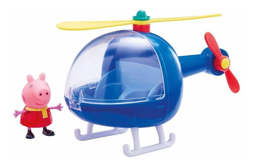 Brinquedo Veiculo Helicóptero E Mini Boneca Peppa Pig - Dtc
