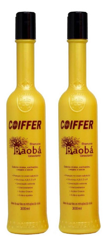 Kit 2 Coiffer Baobá Shampoo Para Fios Cacheados E Mistos