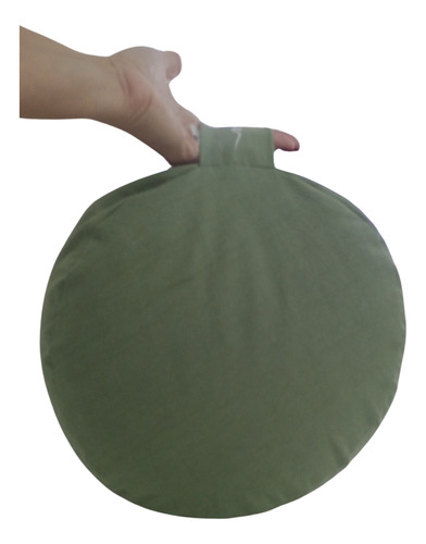 Zafu Para Meditación - Relleno Cascara Trigo Sarraceno Verde Seco