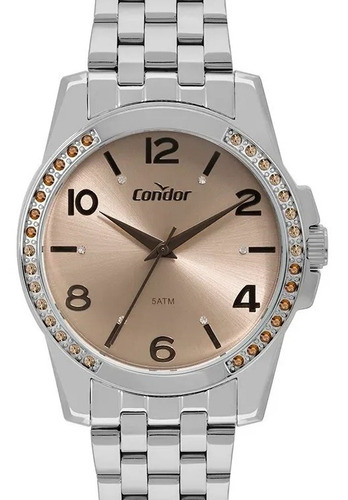 Relógio Condor Feminino Prata + Kit
