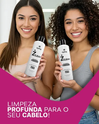 BASE CLEAN SHAMPOO MOIST TREATMENT2セット Kit 6 Shampoo Zclean Anti-resíduo 300ml Zadza | MercadoLivre