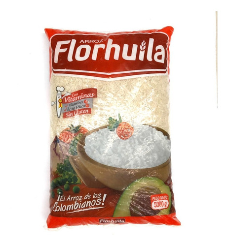 Arroz Florhuila X5000g - Kg a $4780