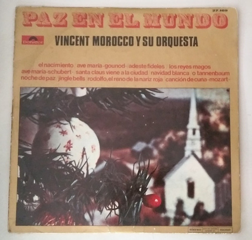 Disco Vinilo Vicent Morocco Y Su Orquesta - Paz En El Mundo