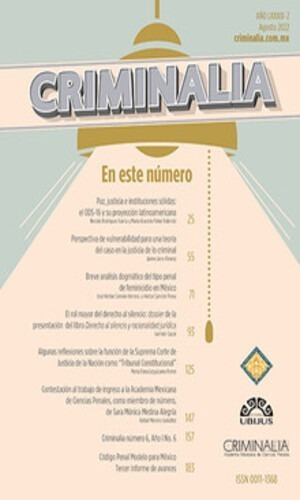 Criminalia Año Lxxxix - 02 Revista De La Academia Mex.agosto