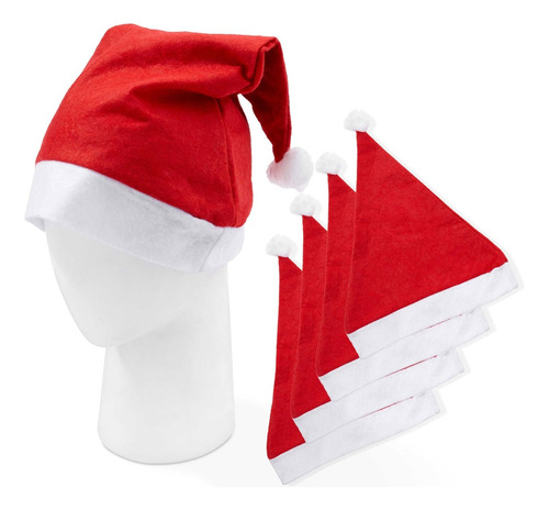 Combo X 130 Unidades Gorro Papa Noel Santa Claus Navidad