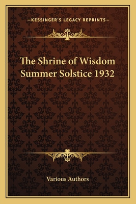 Libro The Shrine Of Wisdom Summer Solstice 1932 - Various