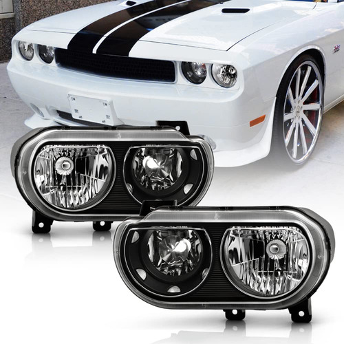 Para Dodge Challenger 2008-2 T Modelo Halogeno Faro Negro