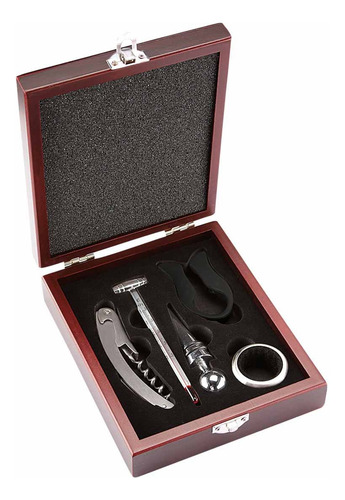 Set Para Vinos, Sacacorchos Con Navaja, Termómetro, Boquilla