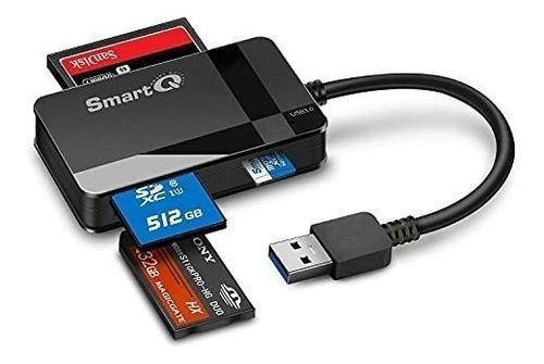 Smartq C368 Lector De Tarjetas Múltiples Usb 3.0, Plug N P