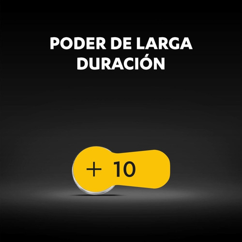 Imagen 2 de 2 de Duracell Pila 10 Botón Audífono 6 Unidades Blister