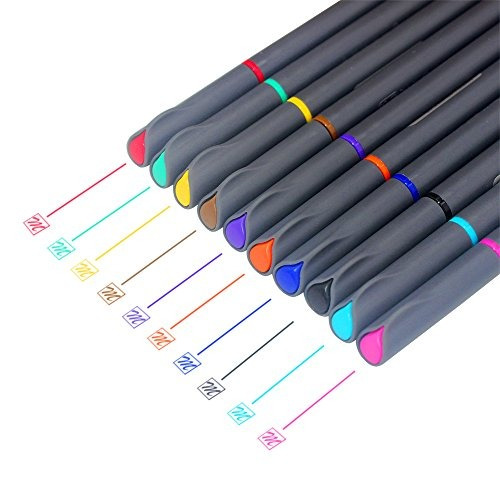 Mylifeunit Fineliner Color Pen Set, 0,4 Mm Colored Fine Line