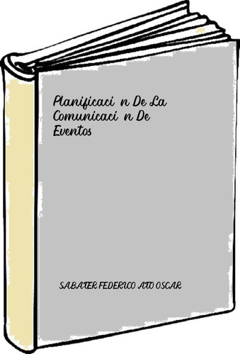 Planificación De La Comunicación De Eventos