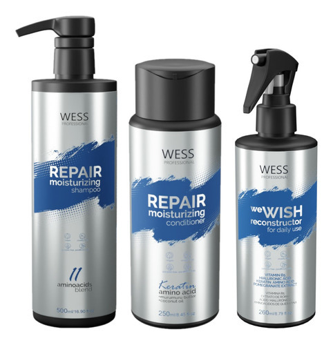 Kit Wess Repair Sh 500ml + Cond 250ml + We Wish 260ml