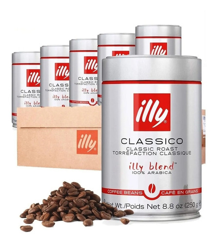 Cafe Illy Grano Blend Clasico X6 Latas - Caja Cerrada