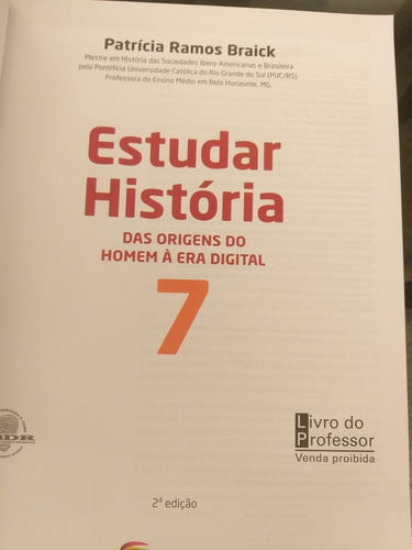 Imagem 3 de 3 de Livro Estudar História 7 - Das Origens Do Homem À Era