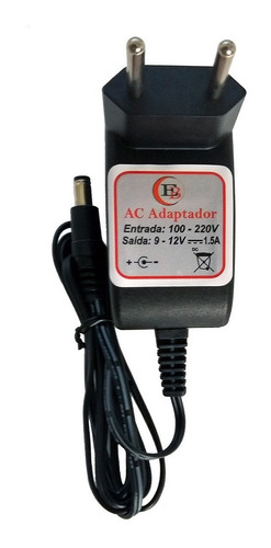 Kit Fonte E Cabo Rf Nes Family Computer Voltagem De Entrada 12v 1.5a