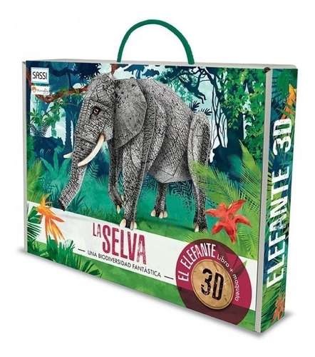 Libro Mas Maqueta Elefante 3d - La Selva  - Manolito / Sassi