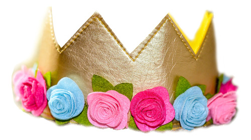 Corona De Flores Para Cumpleanos De Ninas Fieltro De Color