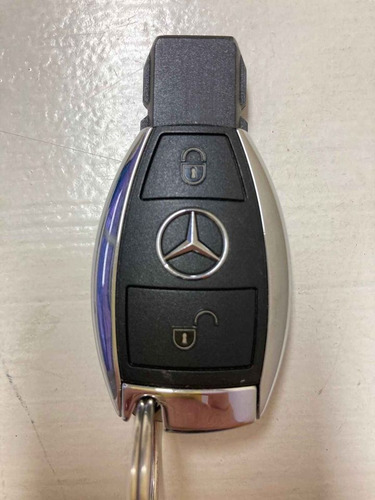 Funda Cuero Cocido Hilo Rojo Llave Mercedes Benz 2 Botones
