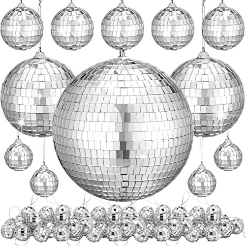 Espejo Disco Ballin De Cristal Para Colgar, Color Plateado,