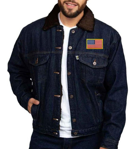 Parche Para Ropa Patchpros Mxusa-002-1 Color Rojo/azul/blanco Flagus01 Tela Bordada 2 U