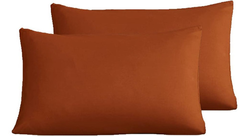 Karever Fundas De Almohada Color Óxido Con Cierre De Sobre,
