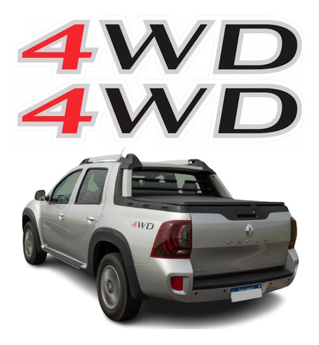 Par de pegatinas tipo cubo para Renault Duster Oroch 4wd 13891 Color PAR BUCKET ADHESIVO PARA DUSTER OROCH 4WD