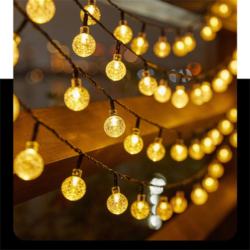 Cadena De Luces R Solar Con Forma De Bola Con Forma De Bola